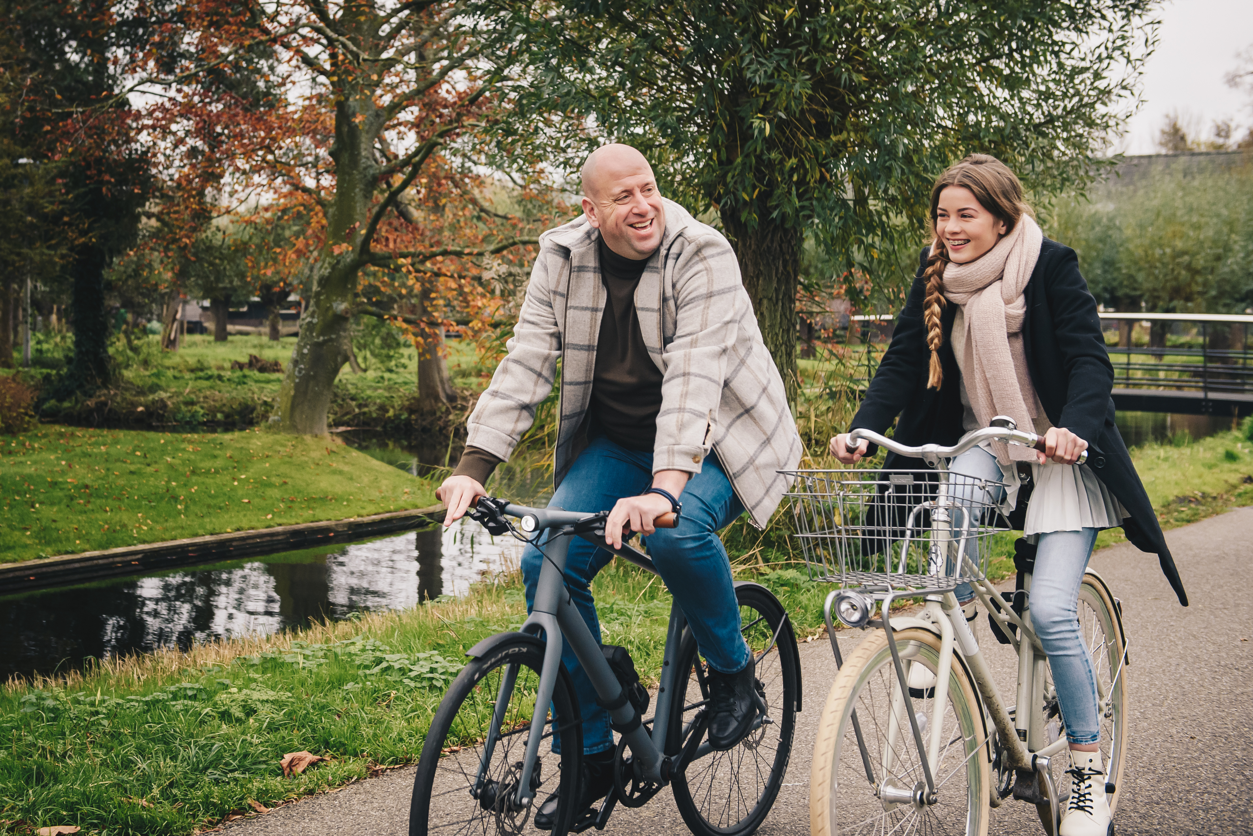 Man and Women cycling